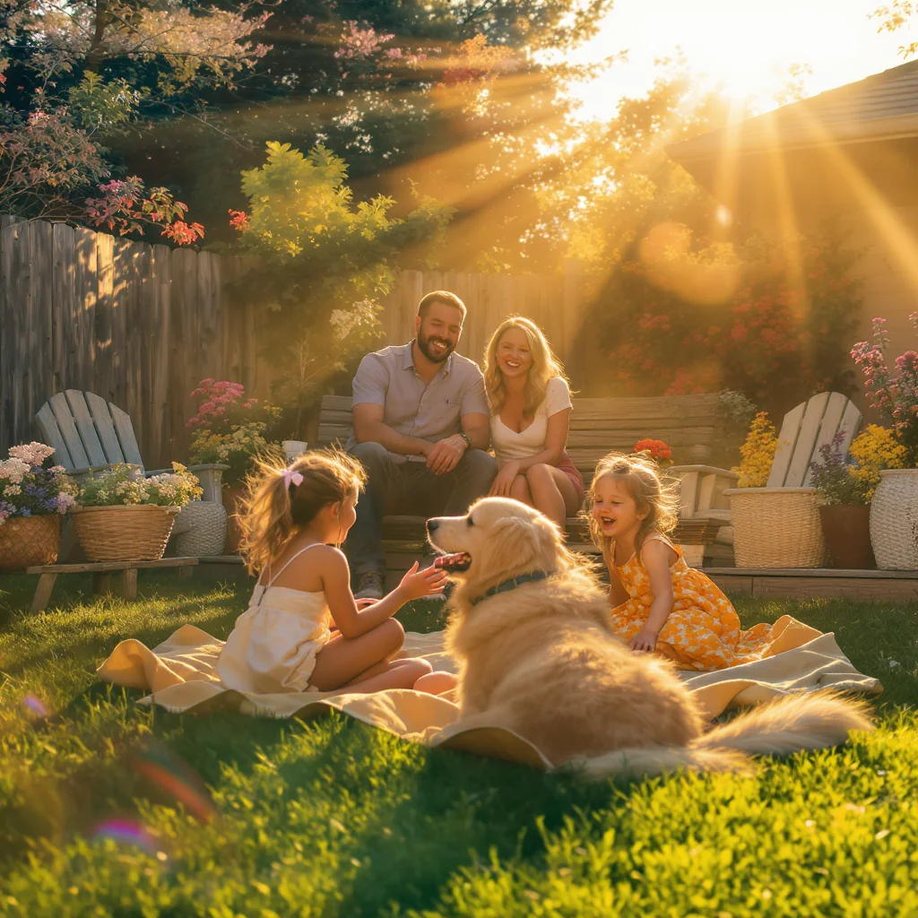 Familia protegida con seguro de vida